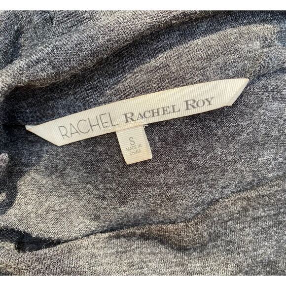 Rachel Roy Womens Asymmetrical Knit Blouse Size Small Gray Heather - Picture 7 of 7